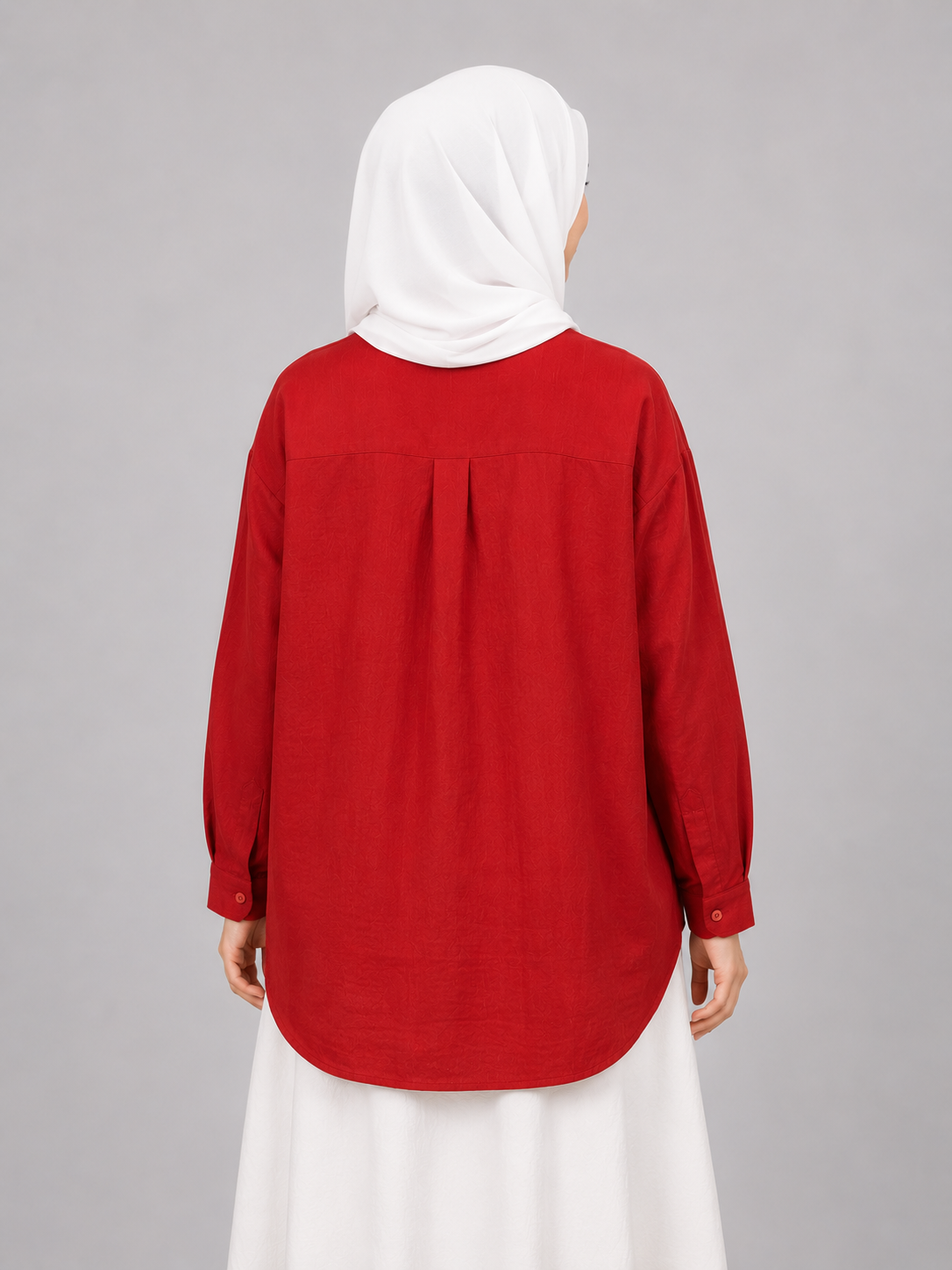 Raffida Amber Linen In Chili Red