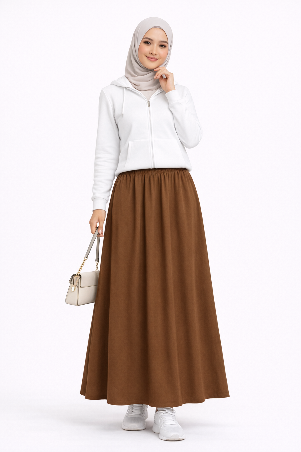 Raffida Serena BriskWalk Skirt In Dark Brown