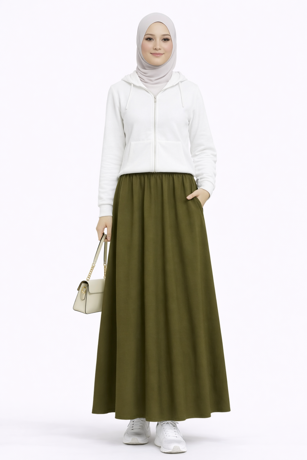 Raffida Serena BriskWalk Skirt In Olive