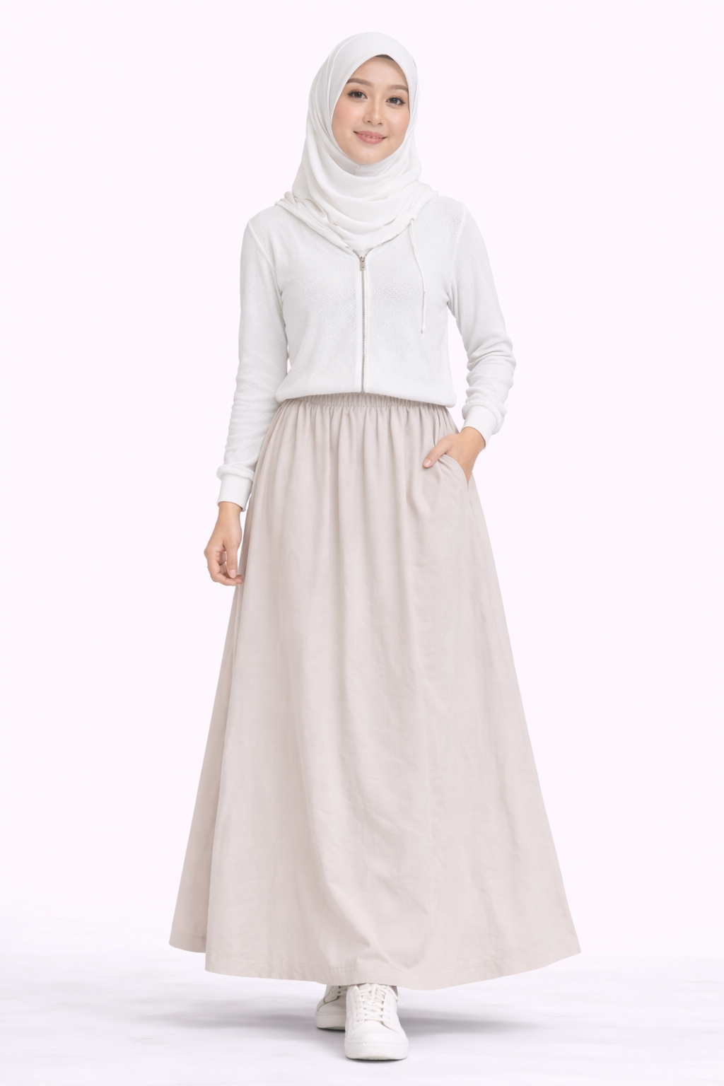 Raffida Serena BriskWalk Skirt In Light Grey