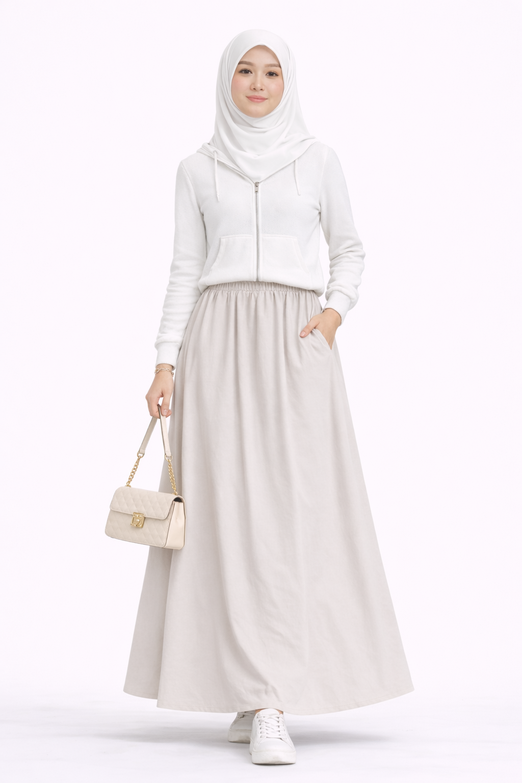 Raffida Serena BriskWalk Skirt In Light Grey