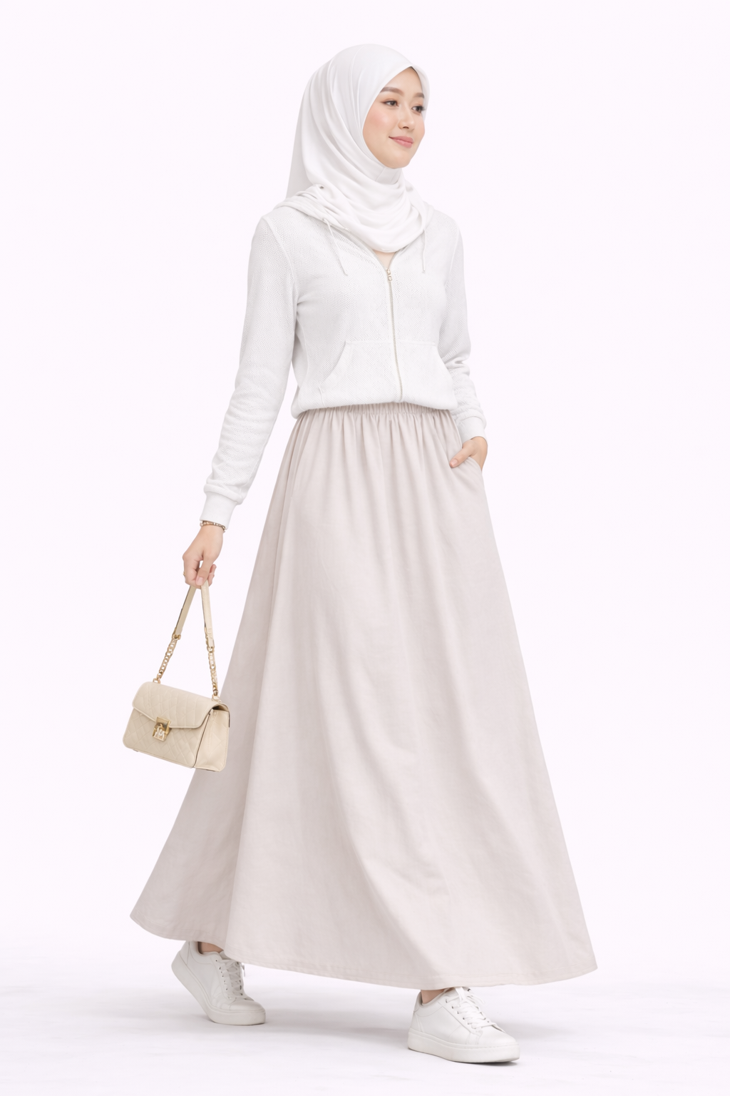 Raffida Serena BriskWalk Skirt In Light Grey