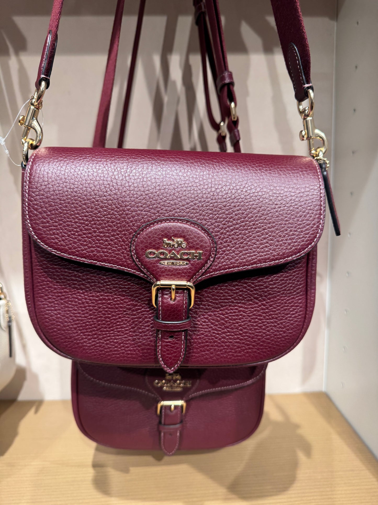 Coach Amelia Saddle Bag In Merlot (Pre-order)