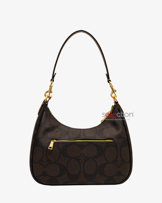 Coach Teri Hobo In Blocked Signature Walnut Black (Pre-Order)