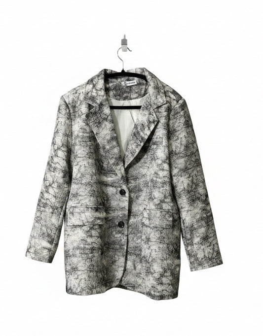 Raffida Macy Marble Cloud Blazer In Black (L)