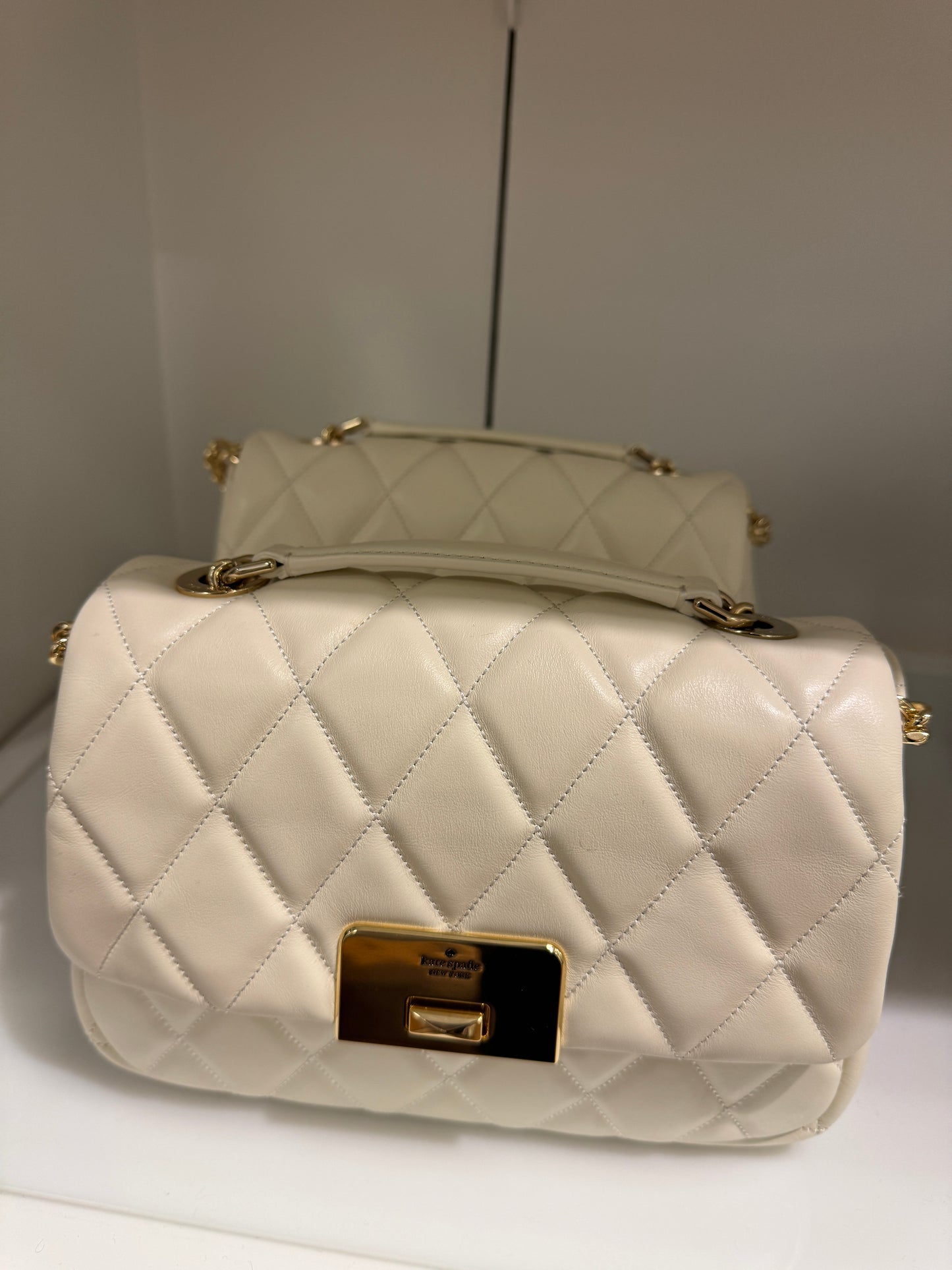 Kate Spade Carey Small Flap Shoulder Bag In Meringue (Pre-Order)