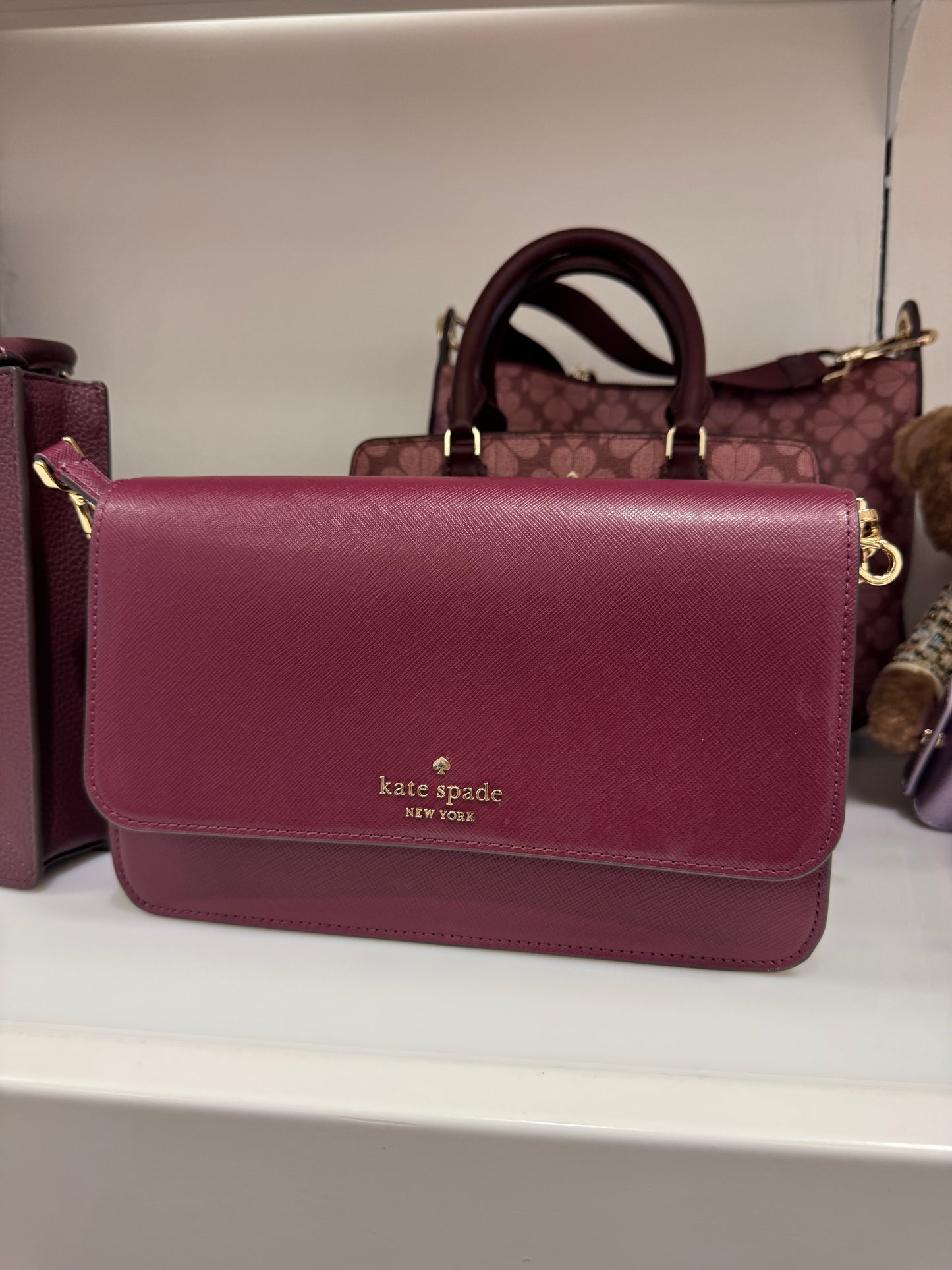 Kate Spade Madison Willow Medium Flap Convertible Crossbody In Blackberry Preserves (Pre-order)