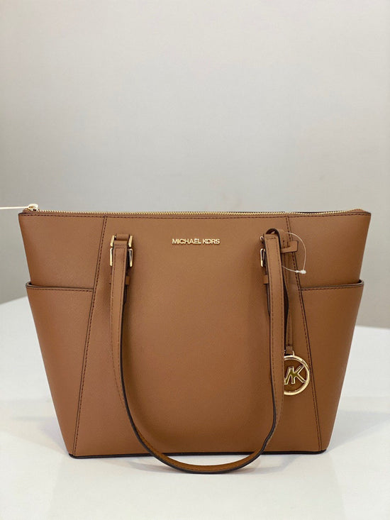 Load image into Gallery viewer, Michael Kors Charlotte Large Tote In Luggage Brown
