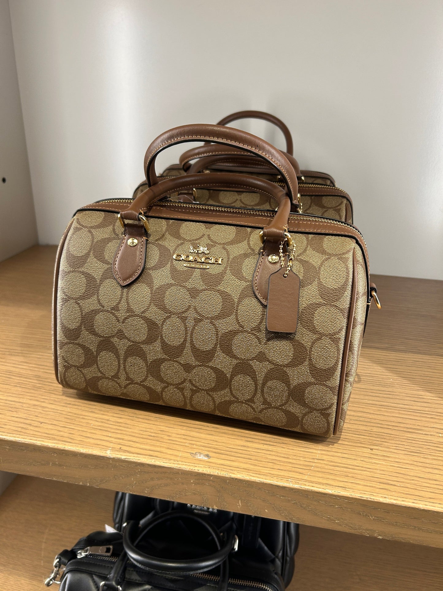 Load image into Gallery viewer, Coach New Rowan Satchel In Signature Khaki Saddle (Pre-order)
