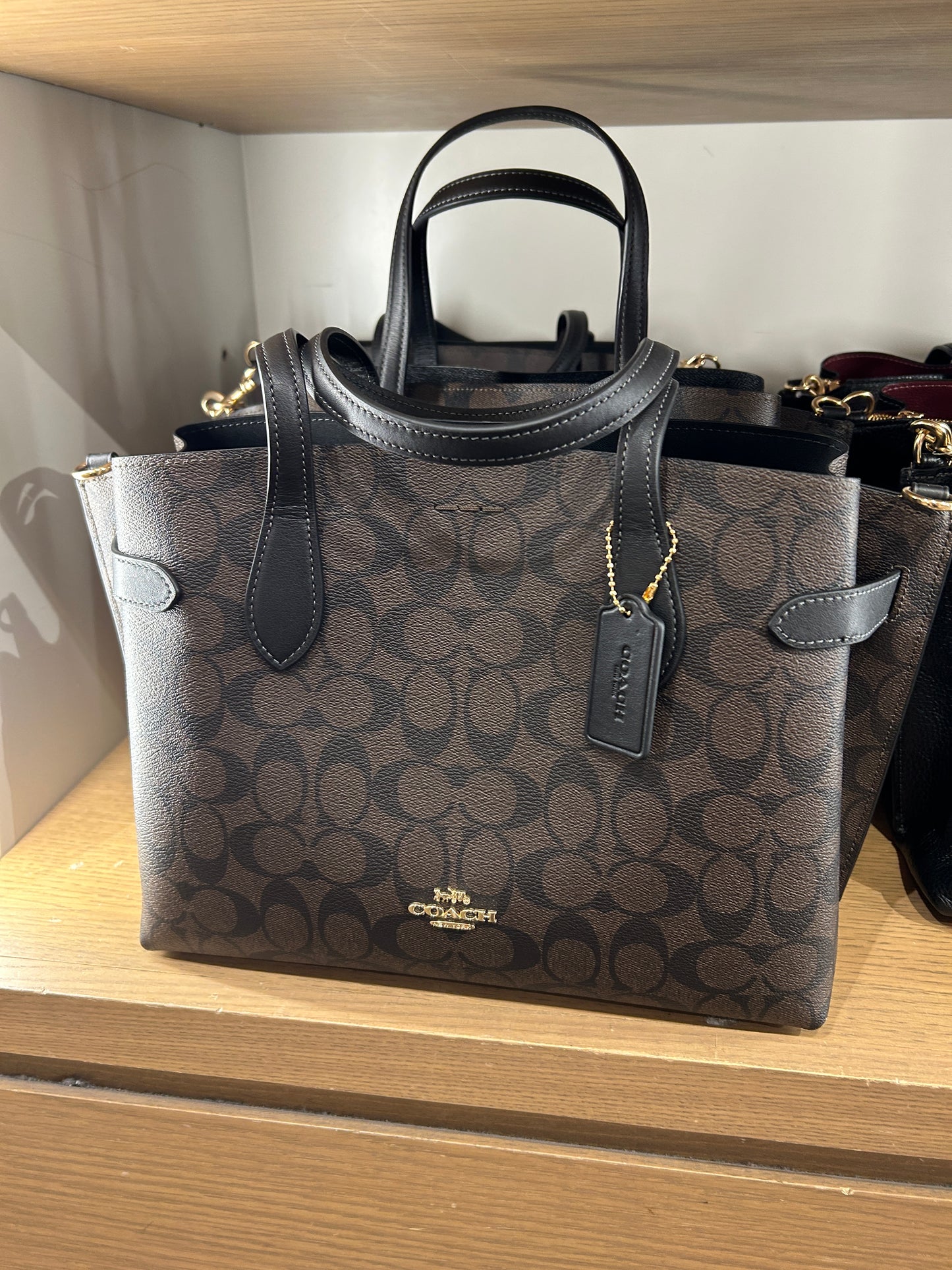 Coach Hanna Carryall In Signature Brown Black (Pre-Order)