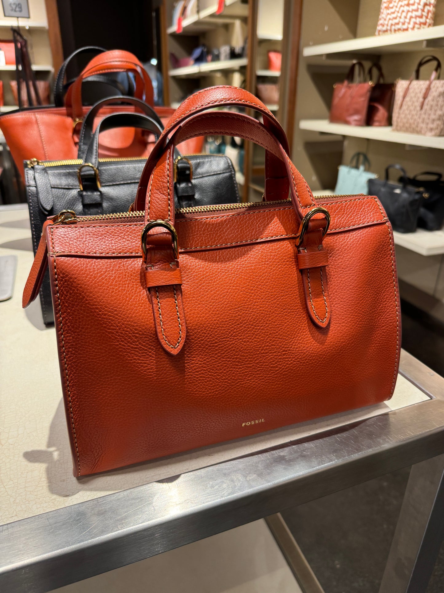 Fossil tessa store satchel