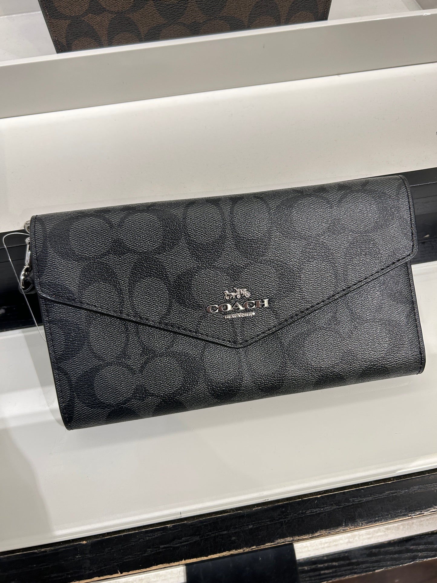 Coach Travel Envelope Wallet In Signature Graphite (PreOrder) SELLECTION