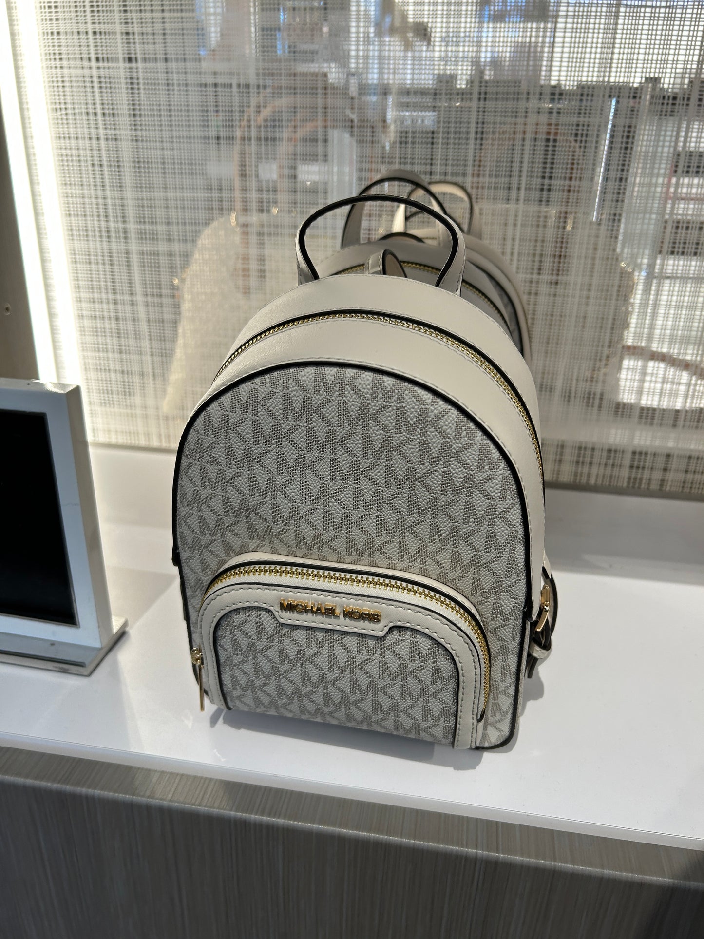 Michael Kors Jaycee Xs Convertible Backpack In Monogram Vanilla (Pre-Order)