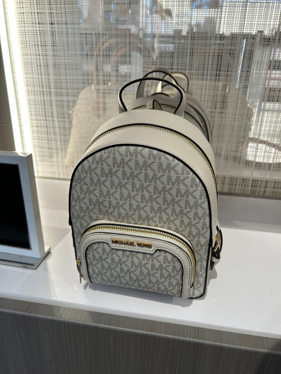 Michael Kors Jaycee Xs Convertible Backpack In Monogram Vanilla