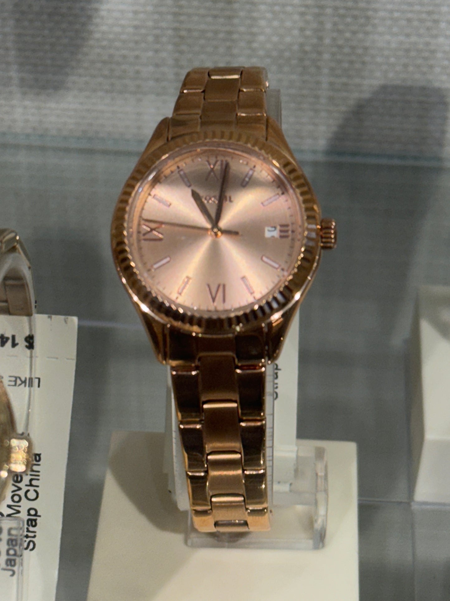 Fossil Women Rye Three-Hand Date Rose Gold-Tone Stainless Steel Watch Bq3639 (Pre-Order)