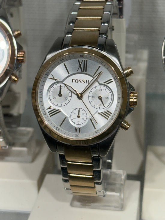 Fossil Women Modern Courier Chronograph Two-Tone Stainless Steel Watch Bq3849 (Pre-Order)