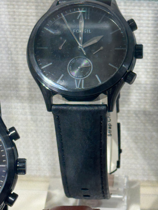 Men Fenmore Midsize Multifunction Black Leather Watch Bq2364 (Pre-Order)