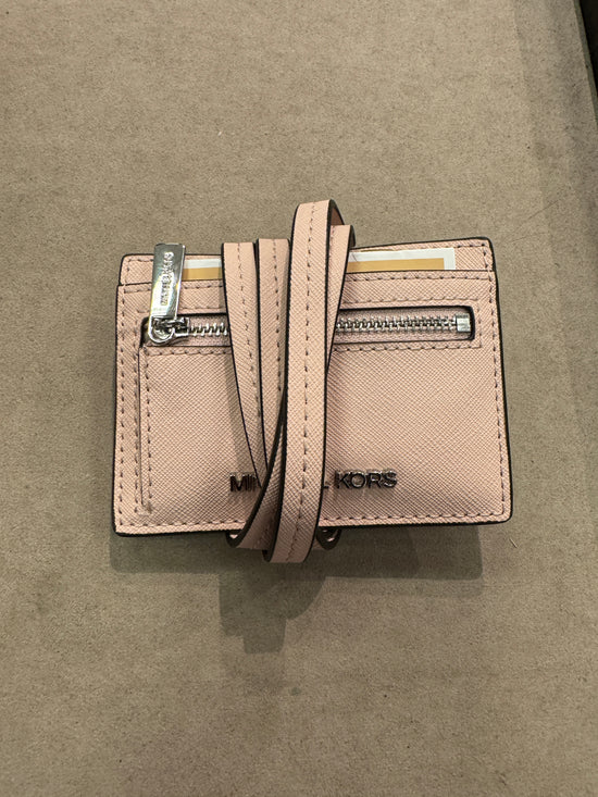 Load image into Gallery viewer, Michael Kors Ew Card Case Id Lanyard In Powder Blush (Pre-Order)

