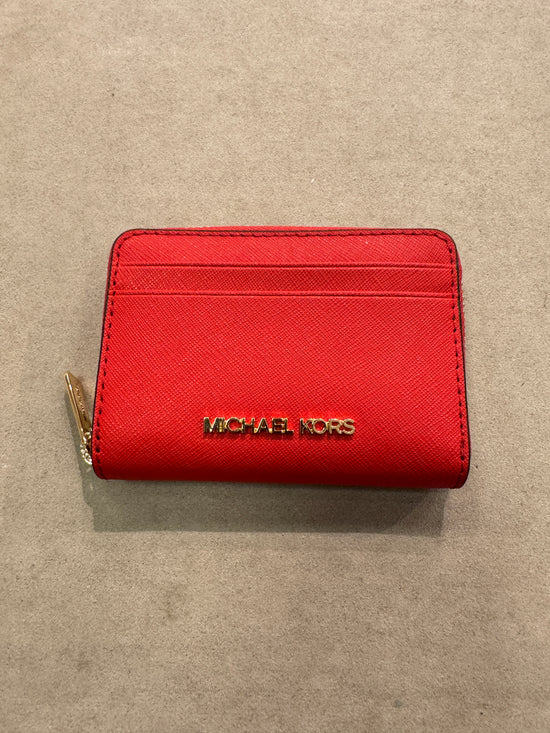 Michael Kors Medium Zip Around Card Case In Red (Pre-order)