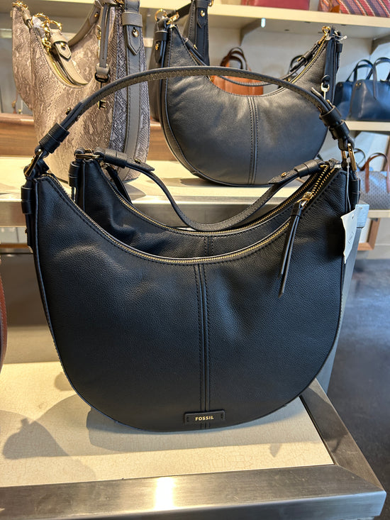 Fossil Shae Large Hobo In Black (Pre-order)