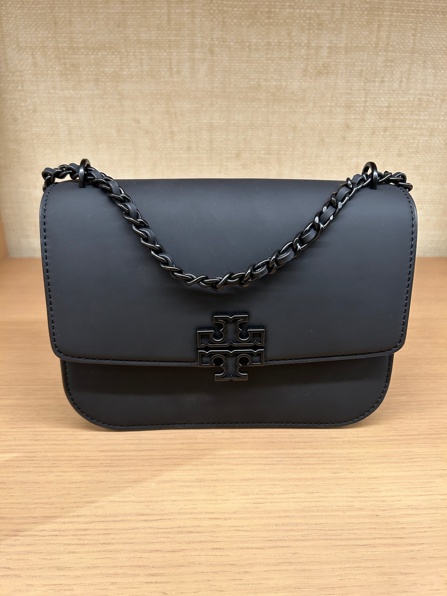 Tory Burch Britten Matte Small Adjustable Shoulder Bag In Black (PreO