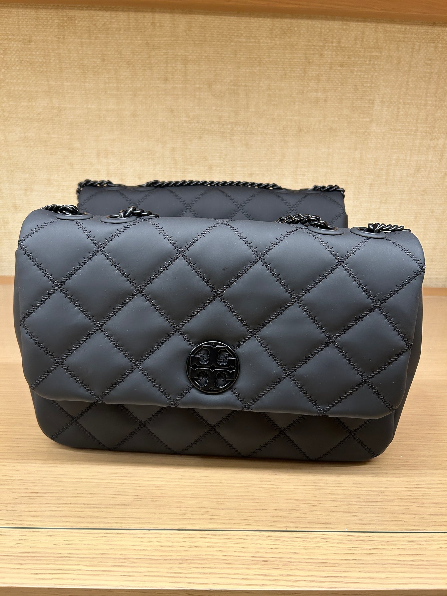 Tory Burch Willa Matte Black Shoulder Bag