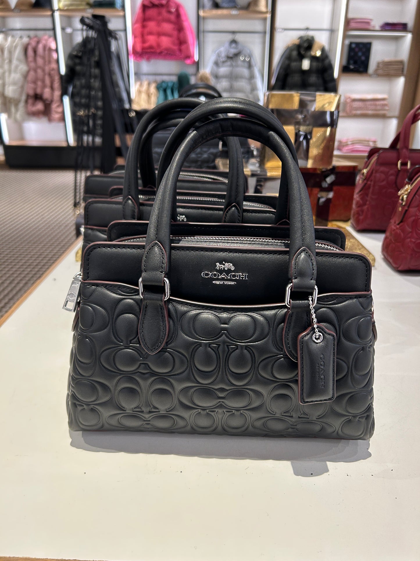 Coach Mini Darcie Carryall With Signature Leather In Black (Pre-Order)