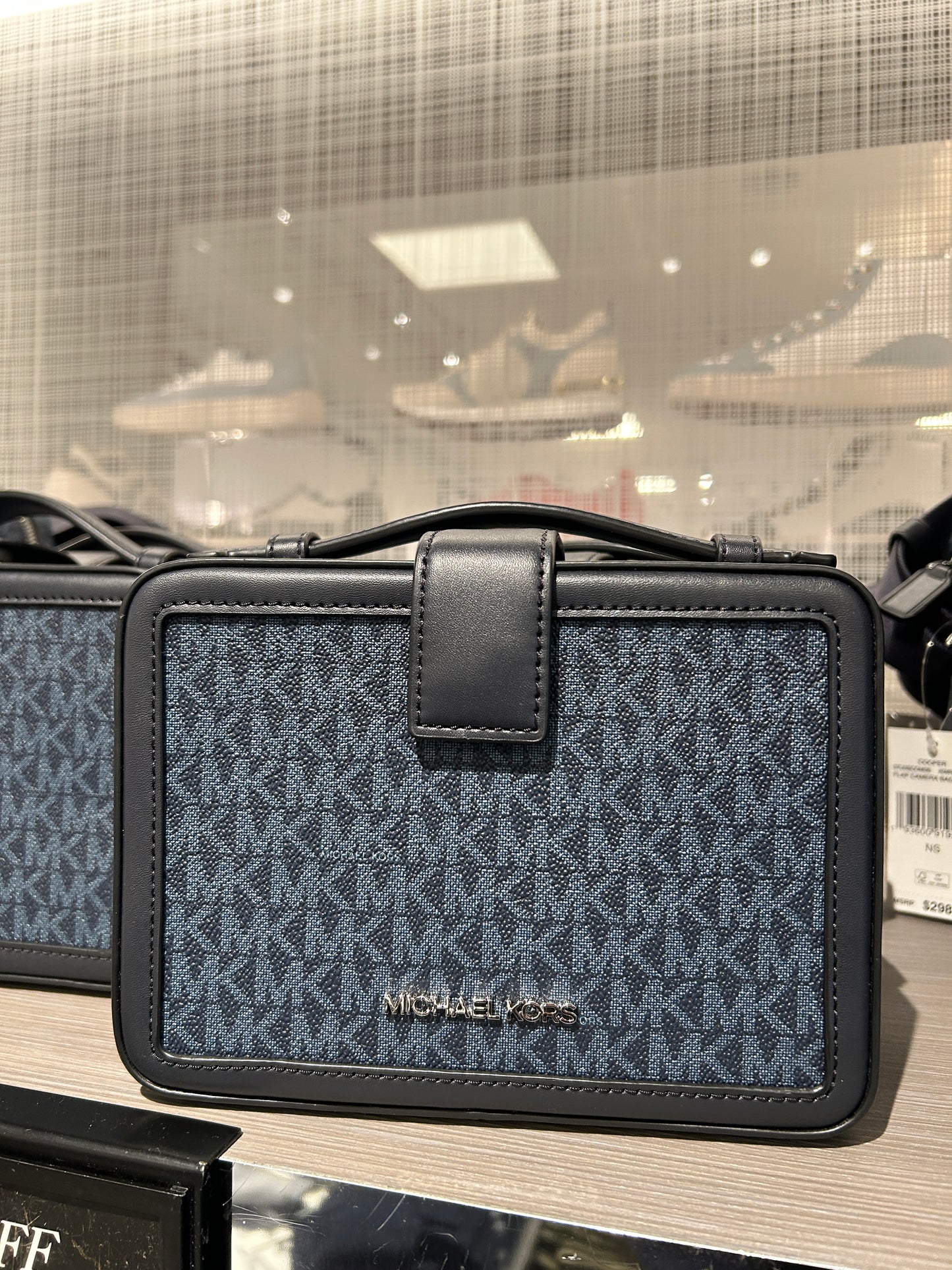 Load image into Gallery viewer, Michael Kors Cooper Lunch Box Crossbody In Monogram Navy (Pre-order)
