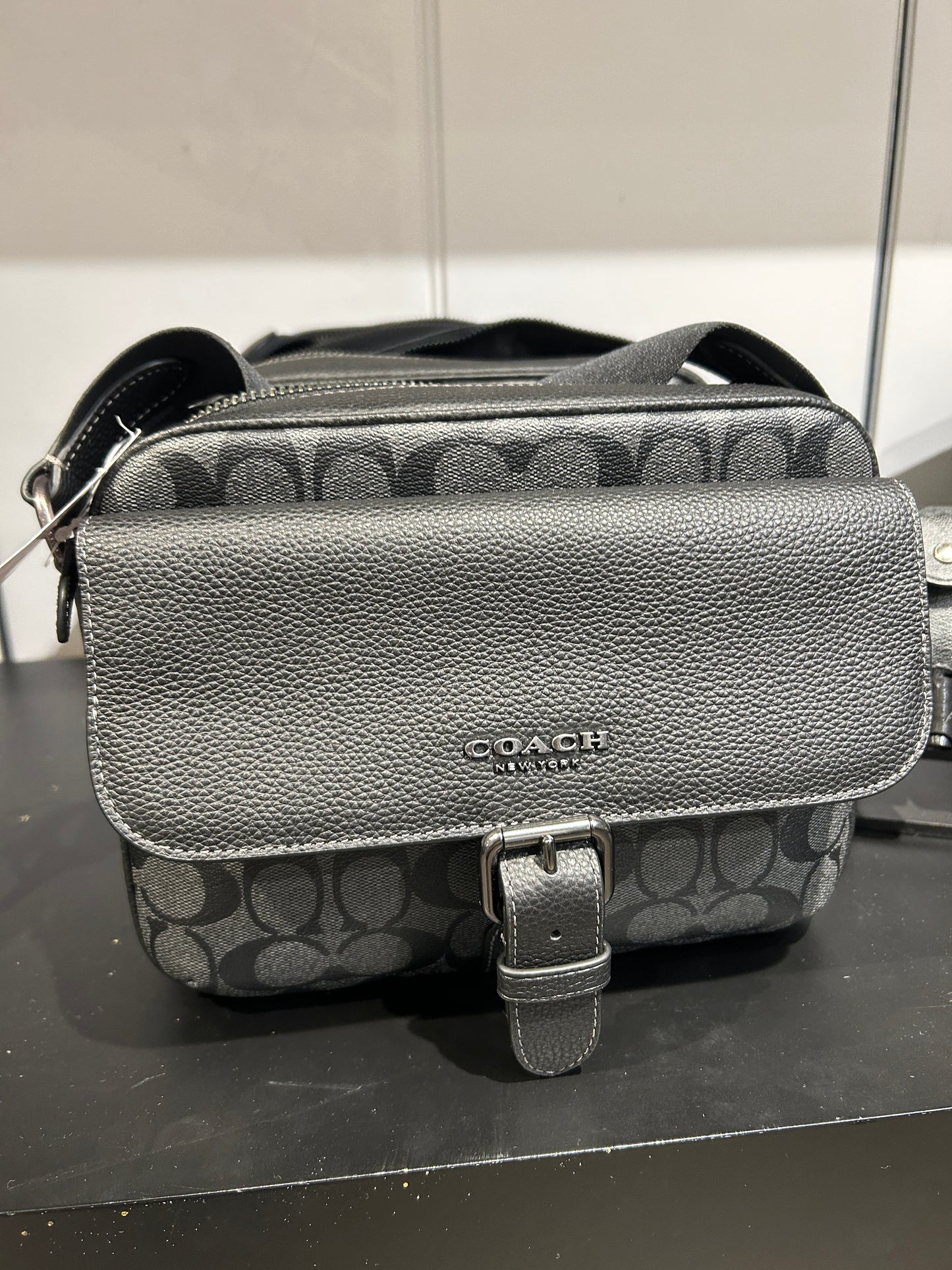 Load image into Gallery viewer, Coach Men Hudson Crossbody In Signature Charcoal Black (Pre-Order)
