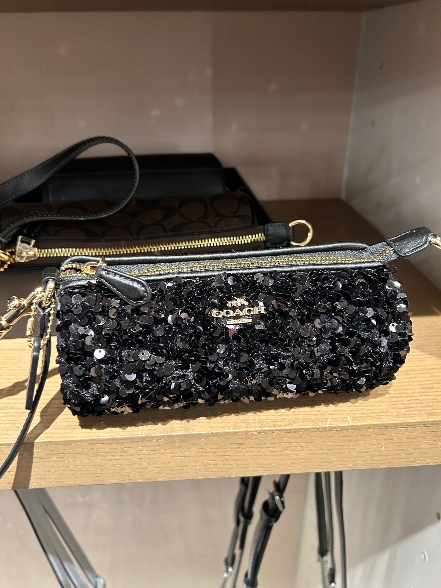 Coach canteen crossbody discount glitter