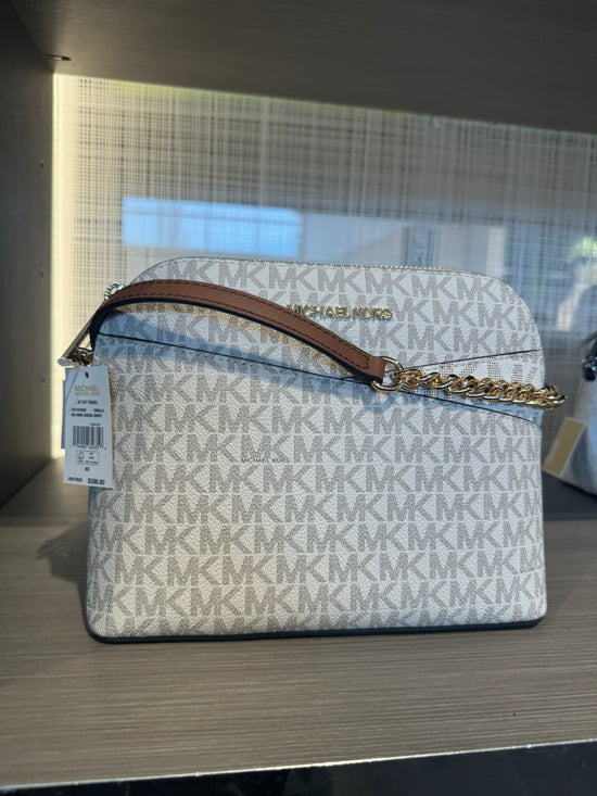 Michael Kors Dome Crossbody In Monogram Vanilla (Pre-order)