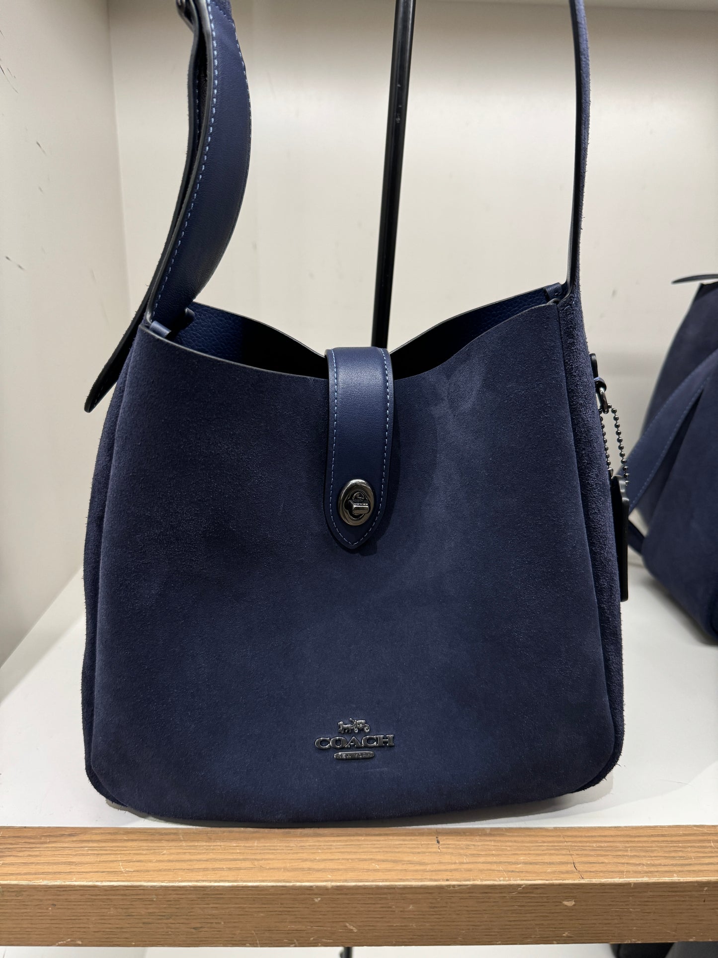 Coach Hadley Convertible Crossbody Bag In Suede True Navy (Pre-Order)