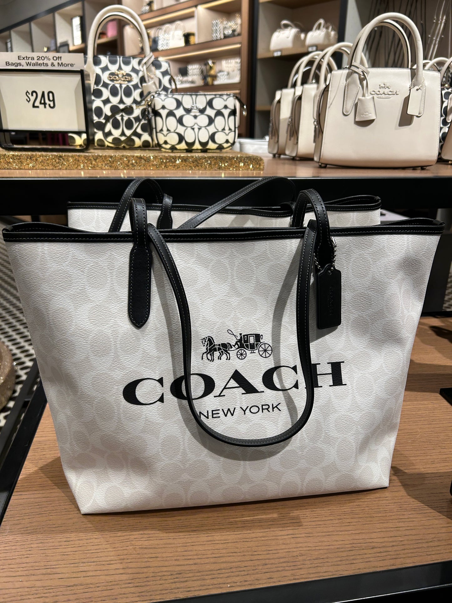 Coach open best sale city tote