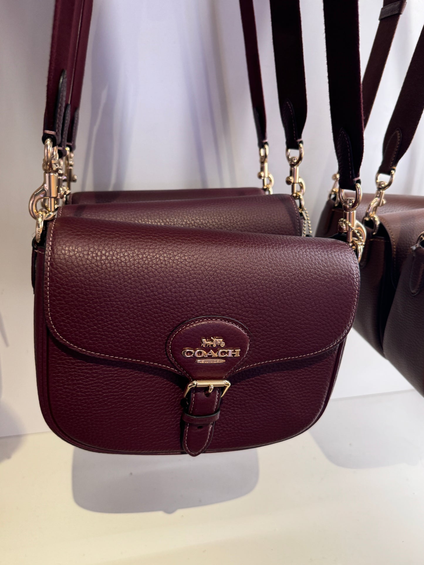 Coach Amelia Saddle Bag In Merlot (Pre-order)