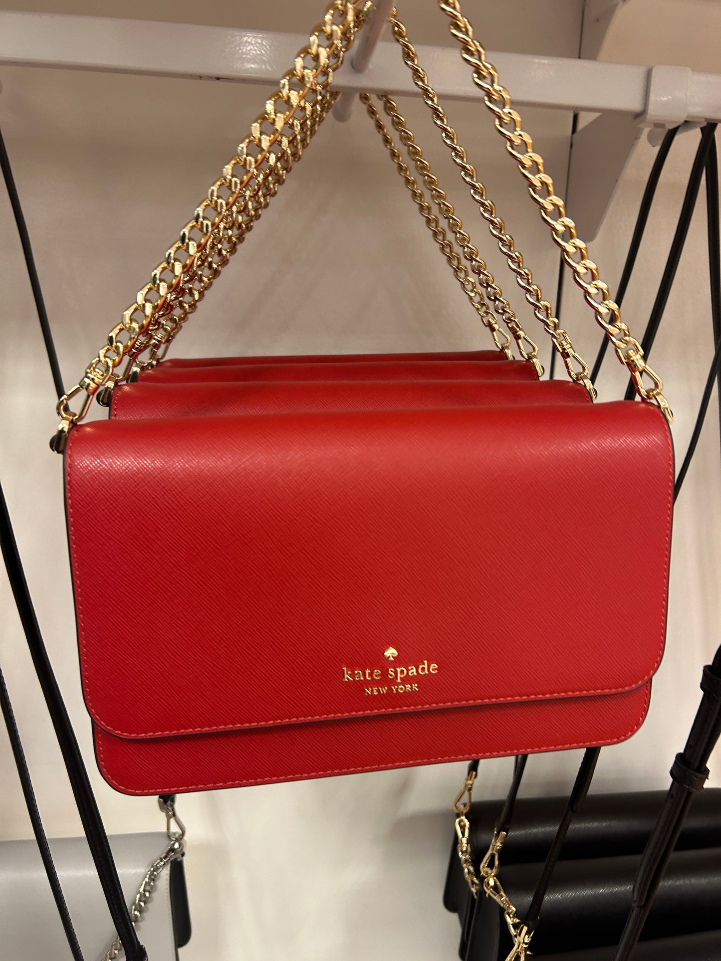 KATE SPADE MADISON MEDIUM SATCHEL SHOULDER BAG TOTE RED CANDIED CHERRY  LEATHER