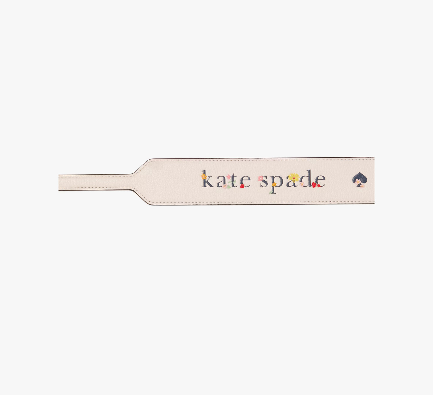 Kate Spade Garden Logo Leather Bag Strap In Light Rosebud Multi