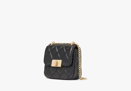 Kate Spade Carey Quilted Micro Flap In Black (Pre-Order)