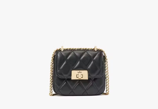 Kate Spade Carey Quilted Micro Flap In Black (Pre-Order)