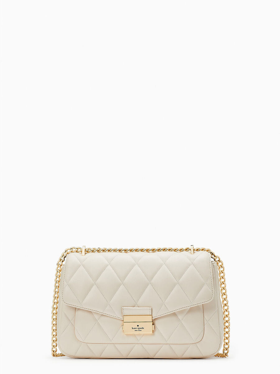 Carey Metallic Small Flap Shoulder Bag