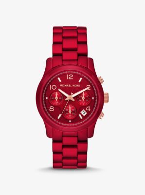 Michael Kors Women Runway Red-Coated Watch MK7436 (Pre-Order)