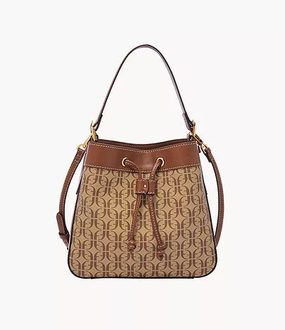 Fossil Tessa Bucket In Beige Brown (Pre-Order)