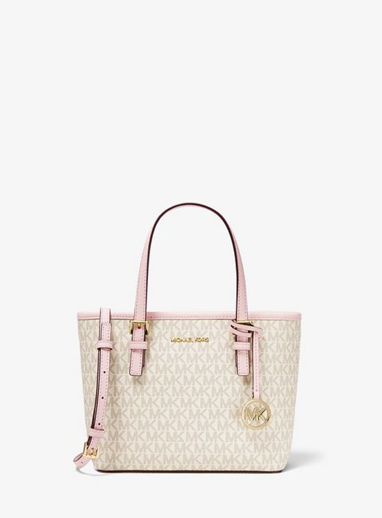 Michael Kors Jet Set XS Carryall Tote In Monogram Powder Blush Multi (Pre-order)