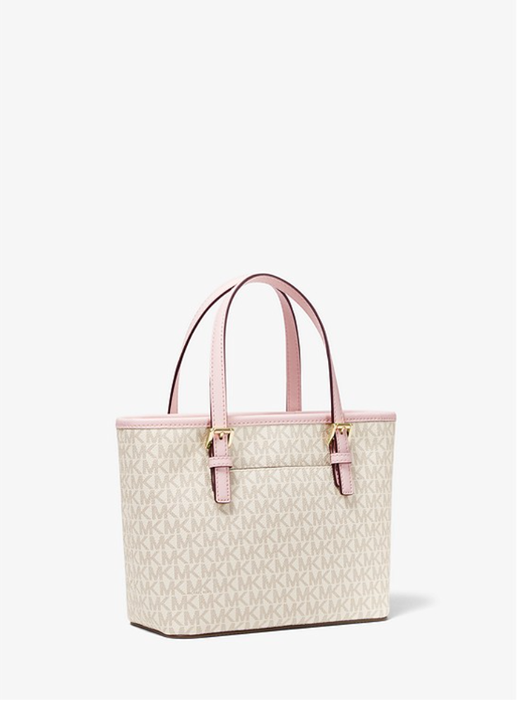 Michael Kors Jet Set XS Carryall Tote In Monogram Powder Blush Multi (Pre-order)