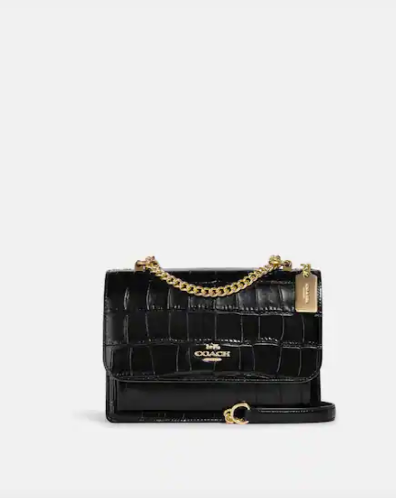 Coach Klare Crossbody Crocodile Embossed In Black (Pre-order)