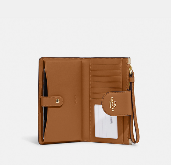 Load image into Gallery viewer, Coach Tech Wallet In Colorblock Signature Light Khaki Light Saddle (Pre-order)
