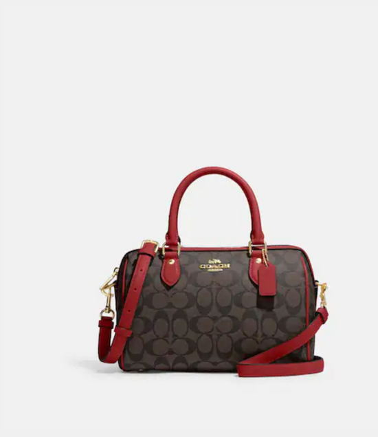 Coach New Rowan Satchel In Signature Brown 1941 Red