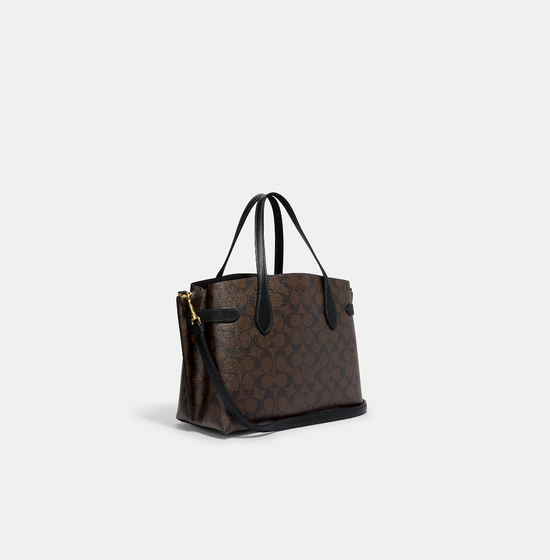 Load image into Gallery viewer, Coach Hanna Carryall In Signature Brown Black (Pre-order)
