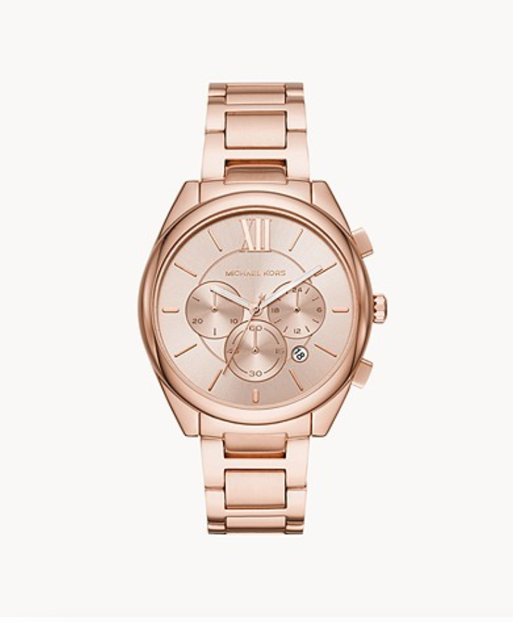Michael Kors Jan Chronograph Rose Gold-Tone Stainless Steel Watch MK7108