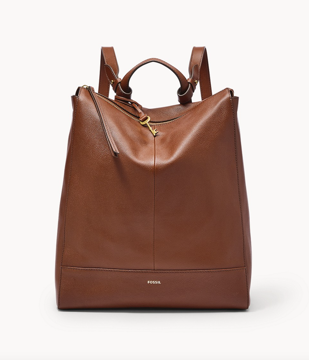 Fossil Elina Convertible Backpack In Medium Brown (Pre-Order)