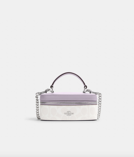 Load image into Gallery viewer, Coach Train Case Crossbody In Signature Chalk Mist
